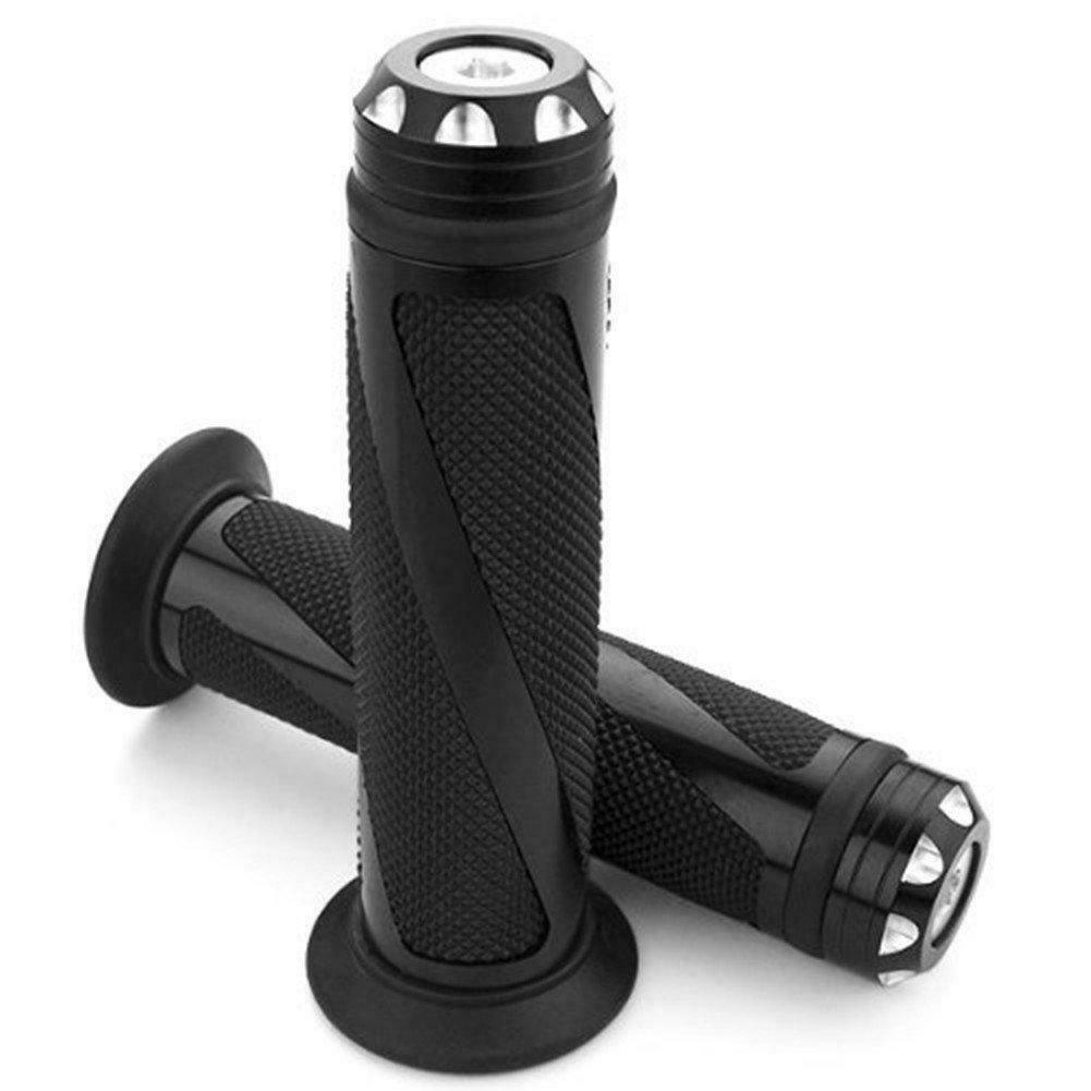 Motorcycle Handle bar CNC Grips Black - TechParts